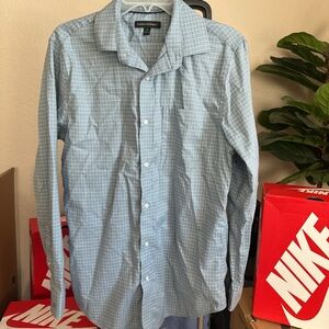 Banana Republic Light Blue Checkered Men's Shirt
